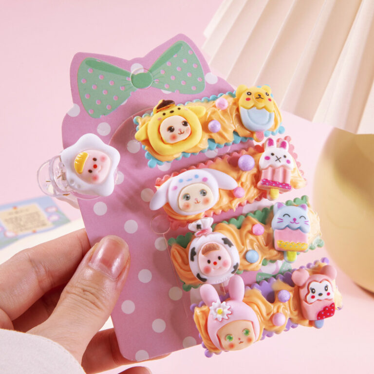 自制奶油胶DIY发夹抓夹卡通可爱手工材料包配件BB夹发夹卡批发-阿里巴巴